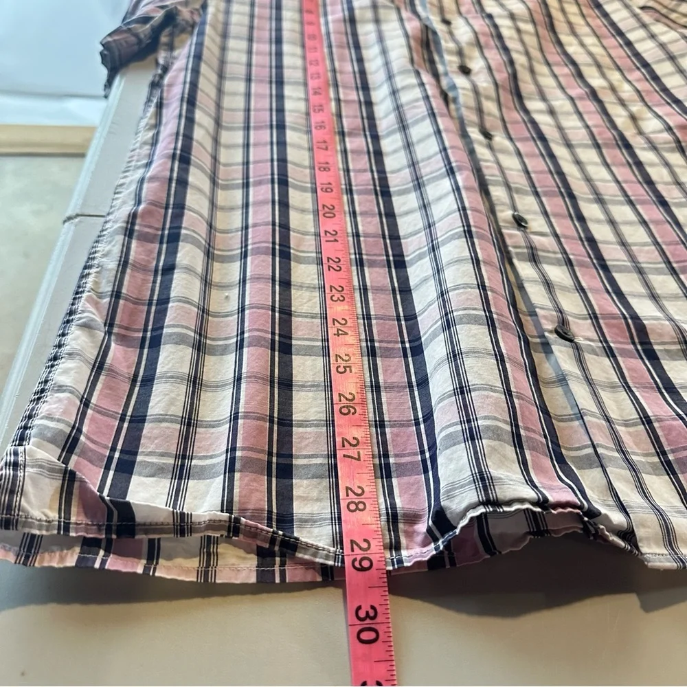 Vince Pink and Blue Casual Button Down Shirt, Large - Picture 8 of 9